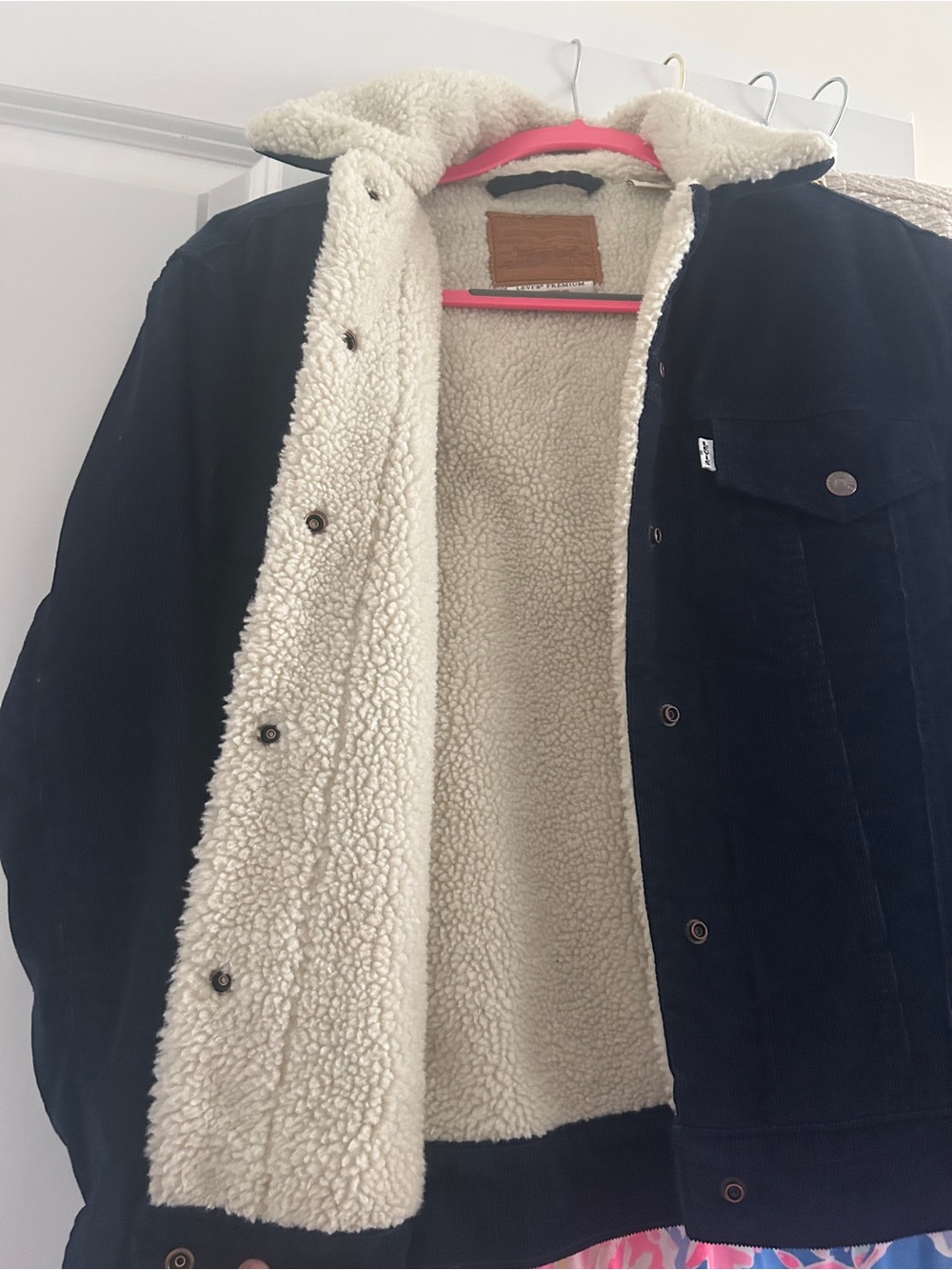 Levi's Black Corduroy Sherpa-Lined Jacket